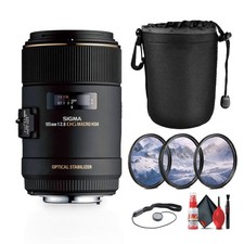 Sigma 105mm f/2.8 EX DG OS HSM Macro Lens for Canon Bundle