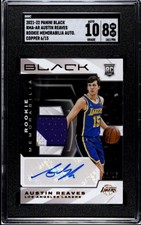 21-22 PANINI BLACK AUSTIN REAVES ROOKIE MEMORABILIA AUTO. COPPER 6/15 SGC 8/10