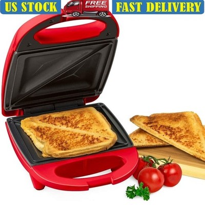 Compact Sandwich Maker Toaster Quick Hot Snacks Grilled Cheese Paninis Pizza New