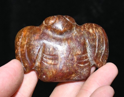 2.6''Chinese Hongshan Culture Old Jade Carving Fengshui Bird Birds ...