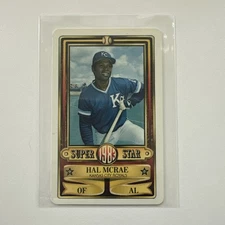 1983 PERMA GRAPHIC SUPER STAR #-28 HAL McRAE IP Autograph  ROYALS GREAT