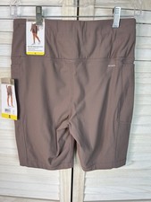 Mondetta Women's Bike Short Tights Moisture Wick Ribbed Shorts Brown Size S NWT