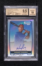 2012 Bowman Chrome Prospects Refractor 459/500 Nomar Mazara #BCA-NM Auto 0l2