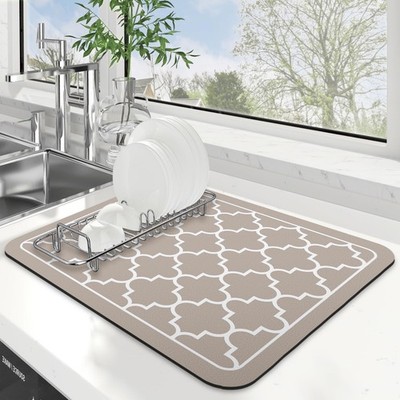 Dish Drying Mat Super Absorbent Drying Mat Large Dish Drying Mats for Kitchen...