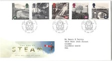 Great Britain #1533-1537 FDC, Age of Steam, 1994, contents