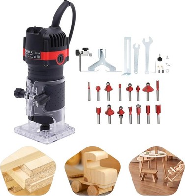 800W Elektrische Holz Oberfräse Einhand Oberfräse Kantenfräse 30000 U/min 6.35mm