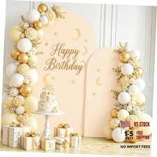 Set of 2 Wedding Arch Cover 6ft 7.2ft Arch Cover Set of 2 6FT,7.2FT Beige