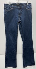 Old Navy The Flirt Women  s Size 6 Blue Mid-Rise Bootcut Denim Jeans