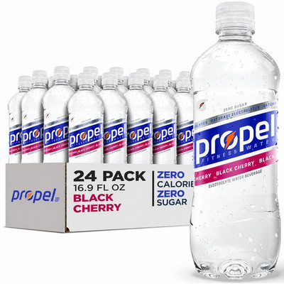Propel Black Cherry Electrolyte Water 16.9oz Bottles 24 Pack Zero Sugar