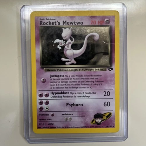Pokémon TCG Rockets Mewtwo Gym Challenge Holo Card 14/132 HP