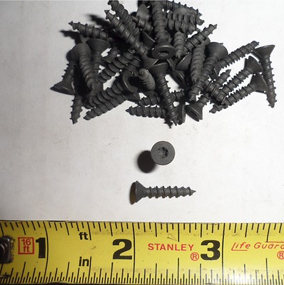 10 ea #6 x 3/4'' TORX Flat Head Wood Screws -  Black Oxide - Very Rare!