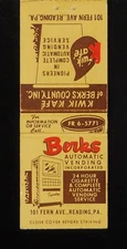 1950s Berks Automatic Vending Cigarette Machine Kwik Kafe Fern Ave. Reading PA