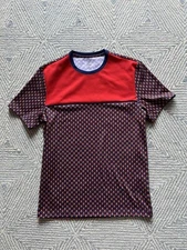 INC International Concepts Poly/Spandex Short Sleeve Shirt - Geometric Pattern/R