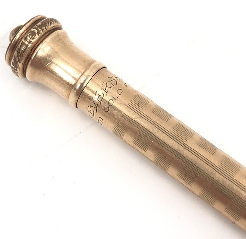 Antique WAHL EVERSHARP Yellow Gold filled Mechanical Pencil Monogram W/ top ring - Picture 5 of 12
