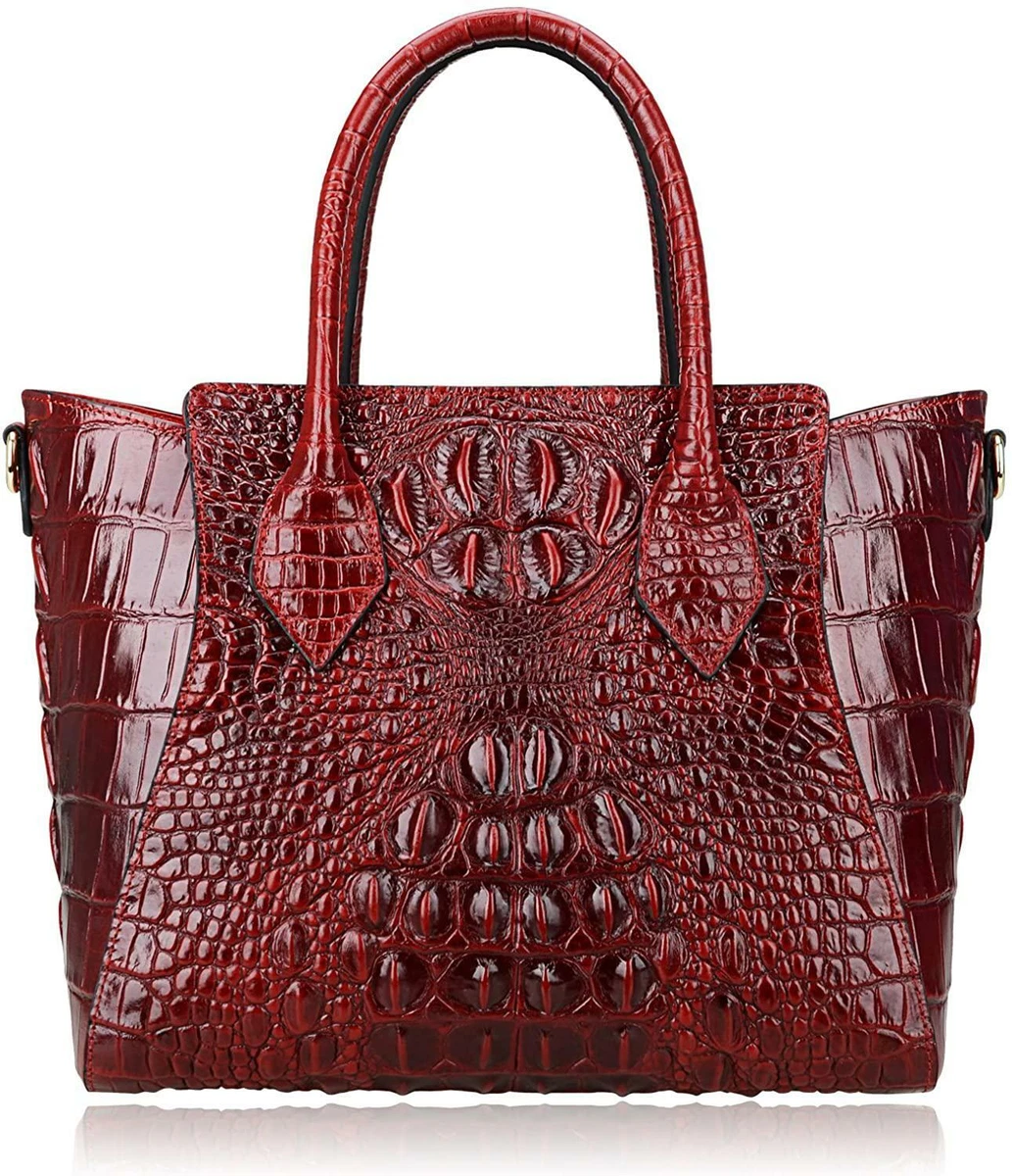 PIJUSHI Women's Designer Crocodile Crossbody Bag