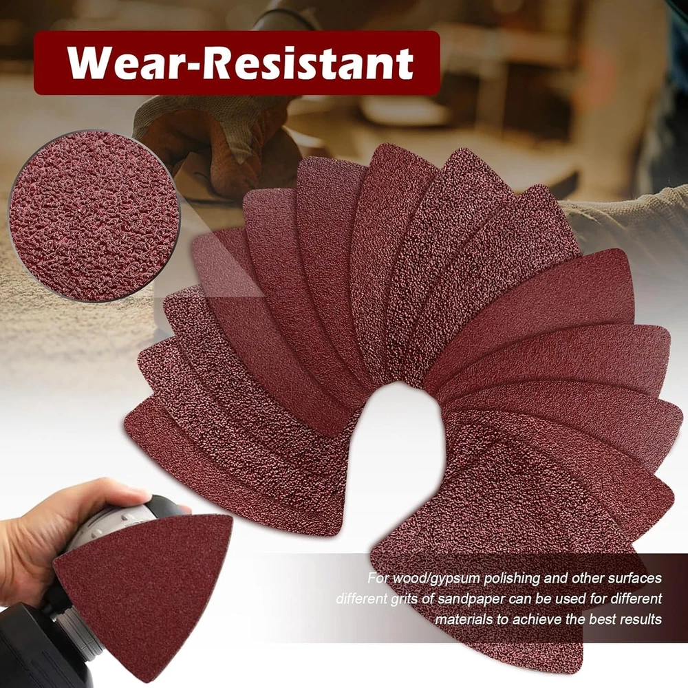 Multi-Tool Sandpaper Set with Triangle and Finger Pads for Precision Sanding