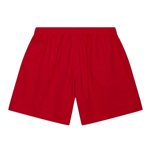 Chicago Bulls Mitchell & Ness 6x Champions Heritage pantaloncini - Rosso - Foto 2 di 5
