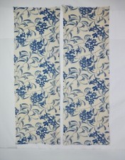 2 Pieces of Vintage Japanese Floral Printed Fabric. 13" x 39" each. F-254