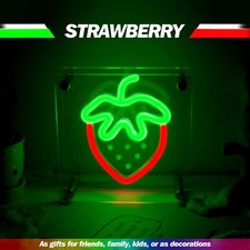 Strawberry Neon Light Box USB Desktop Neon Sign For Party Bar Table Decoration