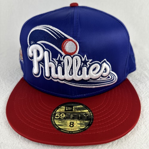 NEW ERA 5950 FITTED HAT PHILADELPHIA PHILLIES FULL SATIN SIDE PATCH SIZE 8