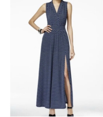 michael kors silver sleeveless maxi dress Metallic Knit Ring Halter Dress in SILVER - Sale