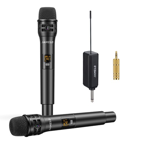JAMELO Wireless Microphone UHF Dual Cordless Professional Mic Rechargeable AD590 - Picture 2 of 9