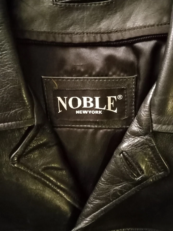 Chaquetón de cuero negro de Noble New York talla 5XL... cuero "buena calidad" Foto 3 de 4