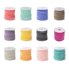 20yds/roll Rivet Faux Suede Lace Leather Cord Beading Thread Craft String 3x2mm