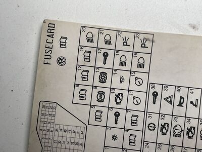mk4 golf cigarette lighter not working VW Golf Mk4 2.0 interior fuse box card diagram fusecard