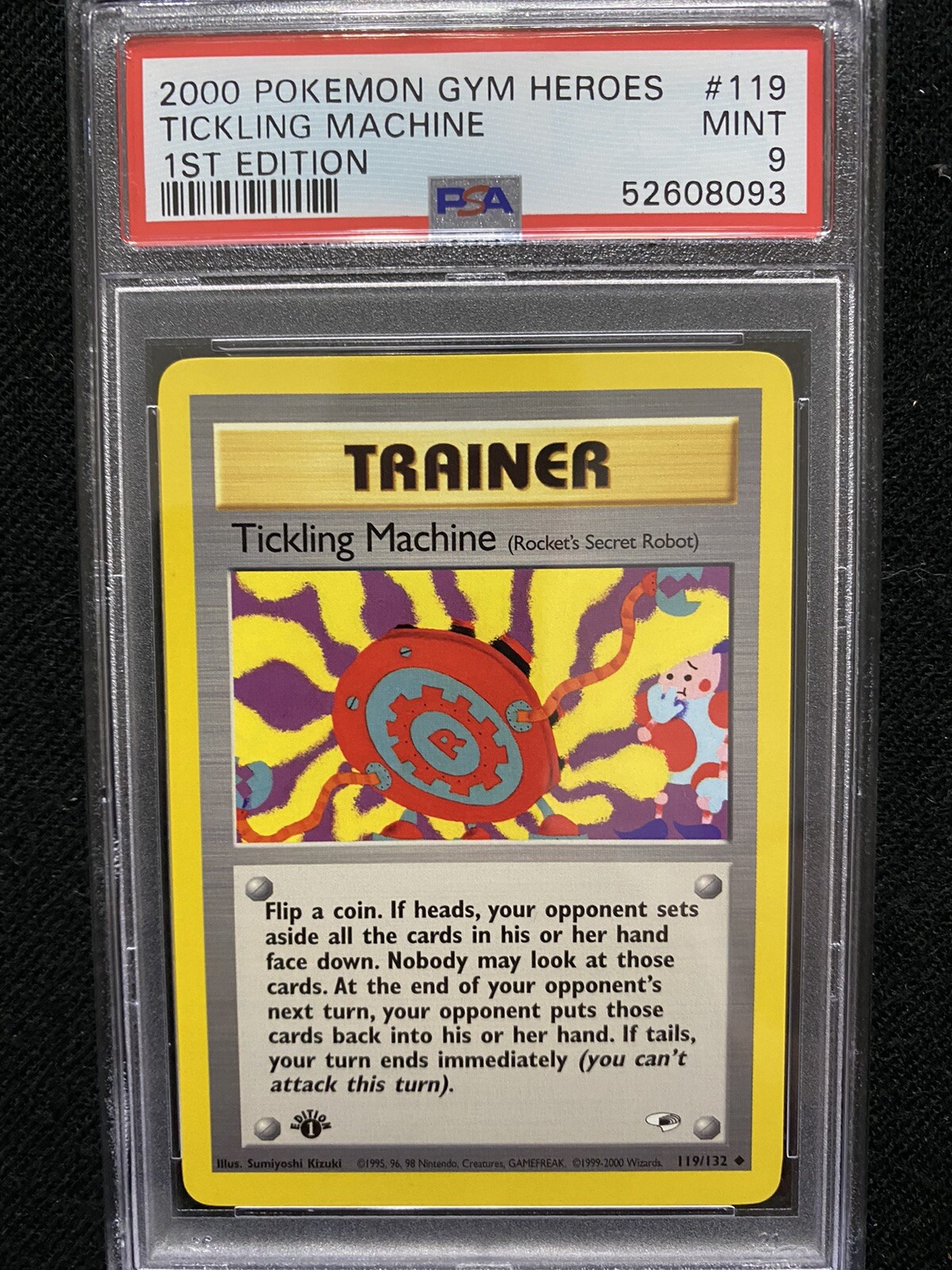 2000 Pokemon Gym Heroes 1st Edition Tickling Machine 119/132 PSA 9 Mint