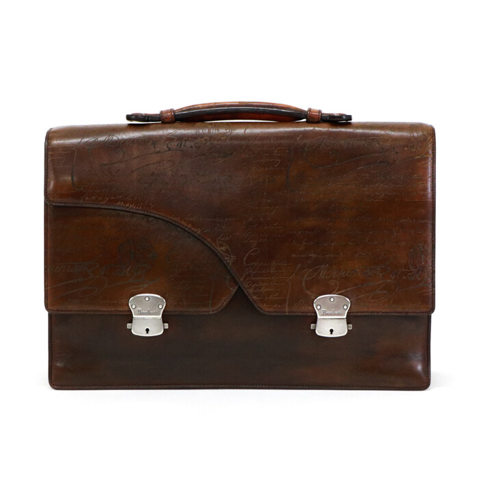 Berluti Grand Ecritoire Scritto Leather Calligraphy Patine 