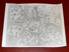 DISNEY THE SWORD IN THE STONE 1963 ORIG PRODUCTION MODEL SHEET MERLIN AS ANIMALS