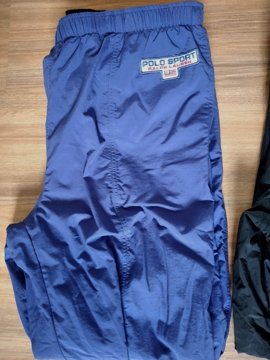 Lot Of 2 Vintage POLO SPORT RALPH LAUREN Nylon Track Pants Size L