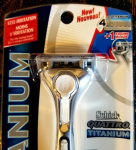 New Schick Quattro Titanium Razor W/ Edging Blade Sealed ...