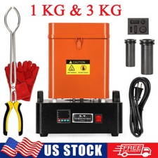 1500W Electric Gold Melting Furnace w/ 1KG  3KG Graphite Crucible  Ingot Mold