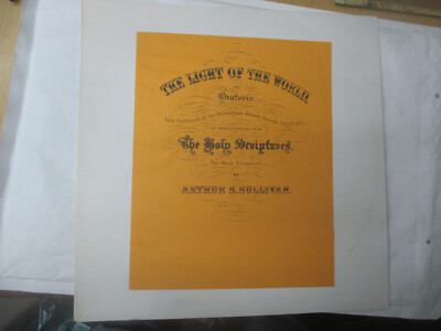 LP 33 T 2 LP The Light of the World ein Oratorium Sir Arthur Sullivan