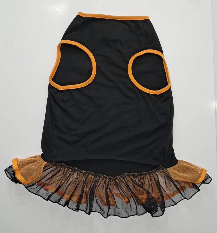 Vestido Esqueleto Perro Disfraz XLarge Martha Stewart Mascotas Negro Naranja Poli Spandex Foto 2 de 4