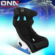 Nrg Fiberglass Fixed Back Microfiber Sim Bucket Racing Seat Large Size Frp-600wt