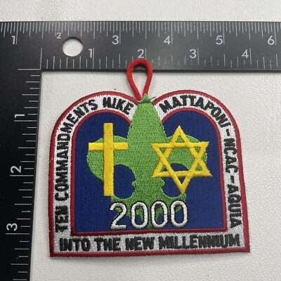 TEN COMMANDMENTS HIKE MATTAPONI MCAC AQUILA 2000 Patch (Christian Jewish) 83X3