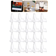 20X Coin Display Stands Paper Trading Card Easel Small Size Holder Clear Plastic