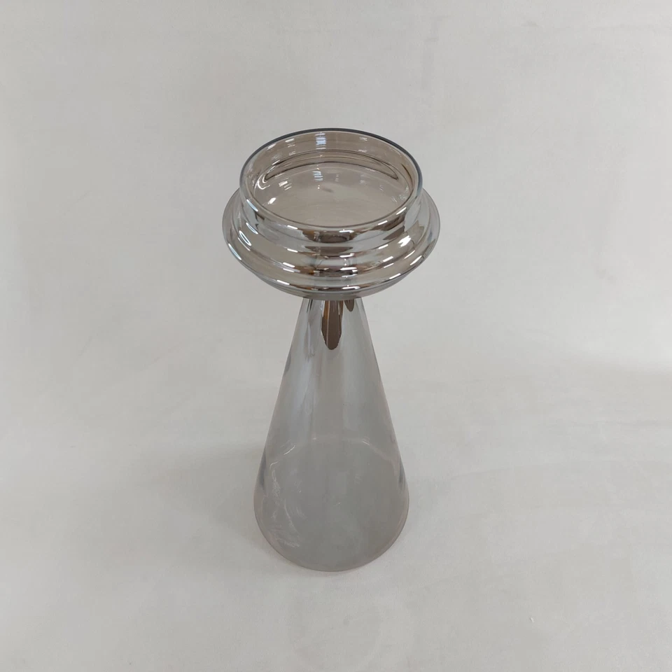 Hurricane Candle Holder 45cm Tall Silver Tone Stem For Pillar Church Candle - Image 3 of 4