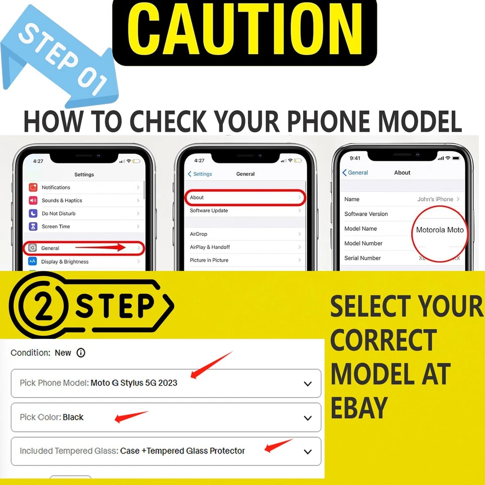 For Moto G Power 5G 2024 Case Shockproof Phone Camera Cover + Tempered Glass - Image 2 of 4