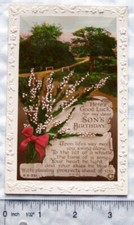 1934 postcard Good Luck, Sons Birthday