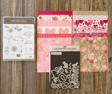 Stampin' Up Forever Lovely Stamp Set Lovely Flowers Edgelits Dies - NEW