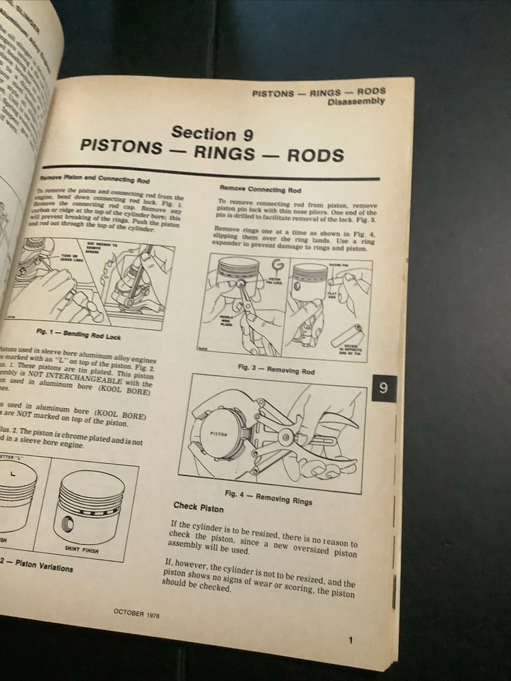 VINTAGE BRIGGS & STRATTON SMALL ENGINE SERVICE REPAIR MANUAL 1984 INSTRUCTIONS - Image 4 of 4