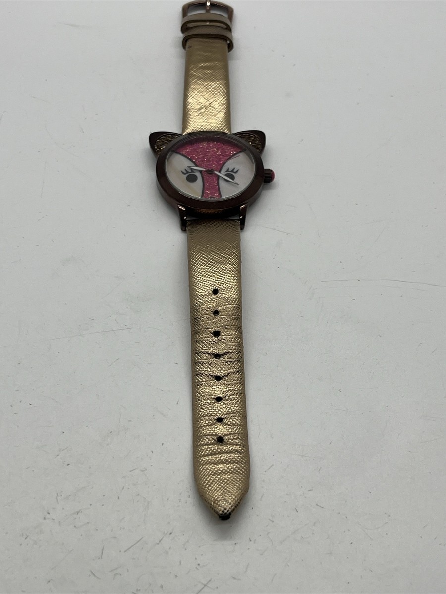 Betsey Johnson New Hot Pink Fox Watch Betsey Johnson Pink Fox Glitter Ladies Watch | eBay main image 2