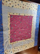 Butterfly Quilt Blankets Of Love Pink Blue Yellow Lavender 38 X 40" EUC