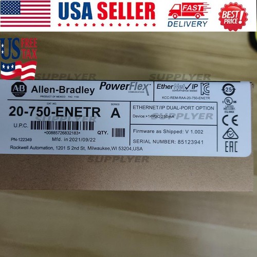 Factory Sealed Allen-Bradley 20-750-ENETR 750 2-P ENet/IP Module AB US Free Tax