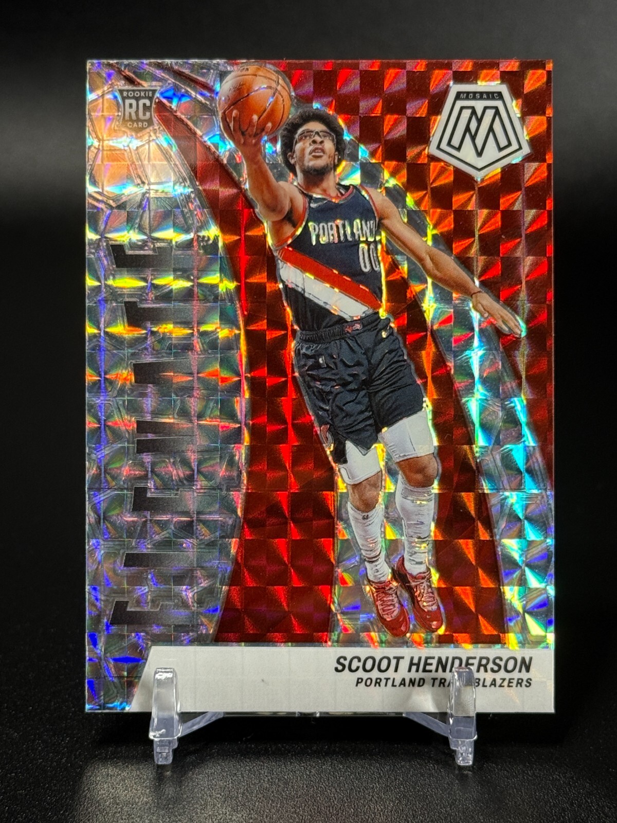 2023 Panini Mosaic - Elevate Mosaic Prizm #9 Scoot Henderson RC Trail blazers
