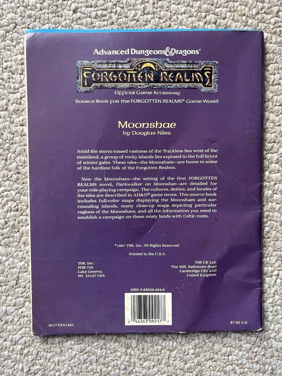 Moonshae Forgotten Realms Advanced Dungeons & Dragons 9217 W Moonshae Forgotten Realms Advanced Dungeons & Dragons 9217 W